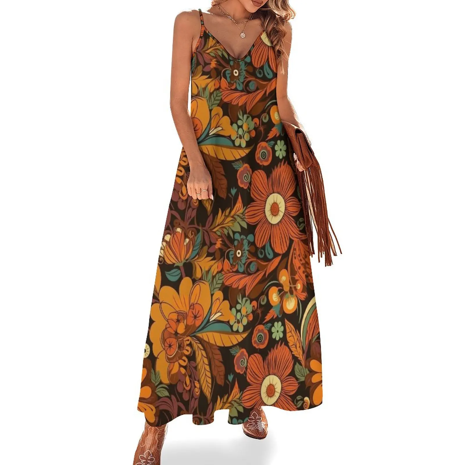 Bold Retro Floral Pattern Colorful Vintage Flowers A Line Dress Sixties Home Decor Sleeveless Dress dress dresses
Bold Retro Floral Pattern Colorful Vintage Flowers A Line Dress Sixties Home Decor Sleeveless Dress dress dresses