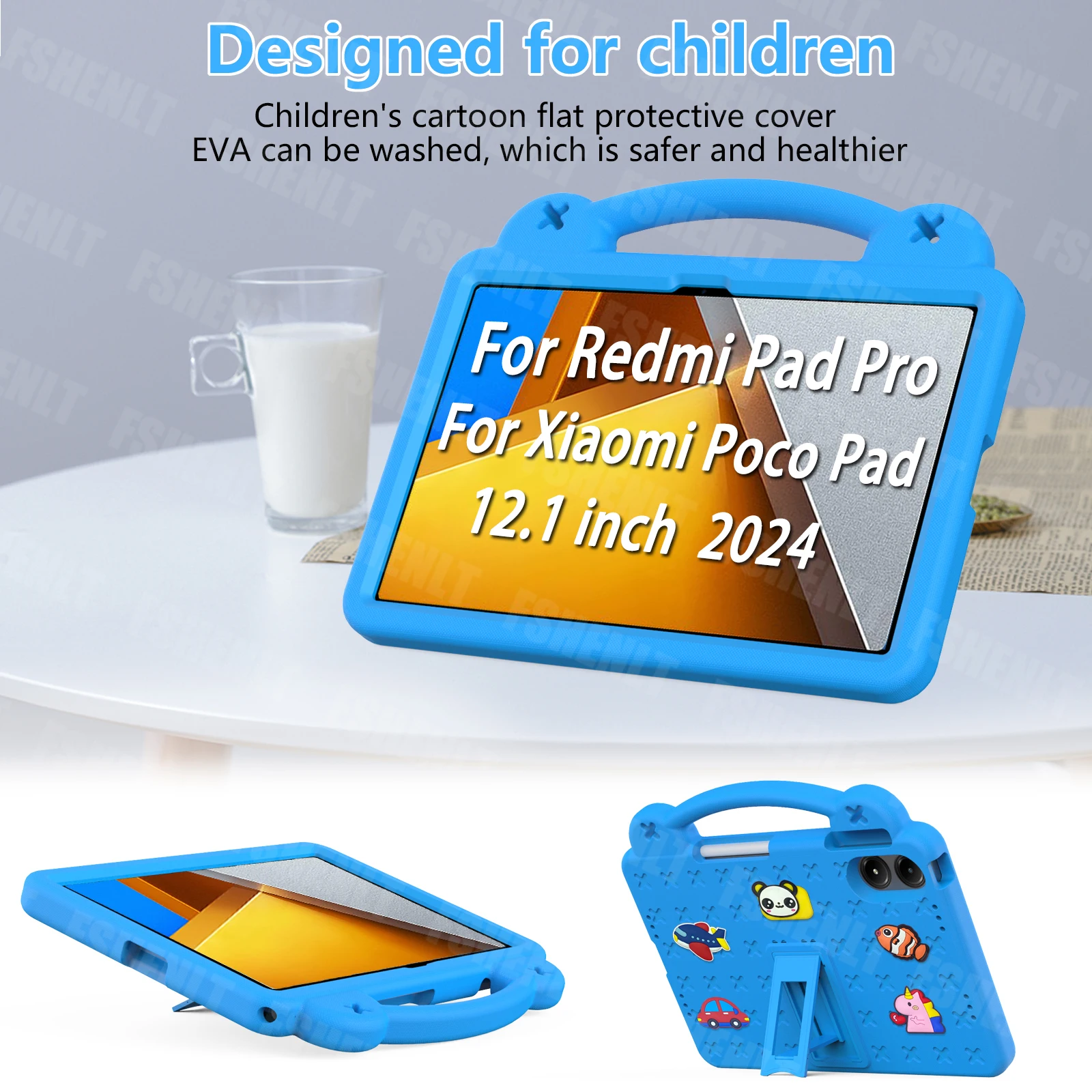 Kids Case for Xiaomi Poco Pad 2024 (12.1 inch) EVA Shockproof with Handle Stand Anti-drop Tablet Cover for Redmi Pad Pro 12.1"
Kids Case for Xiaomi Poco Pad 2024 (12.1 inch) EVA Shockproof with Handle Stand Anti-drop Tablet Cover for Redmi Pad Pro 12.1"
