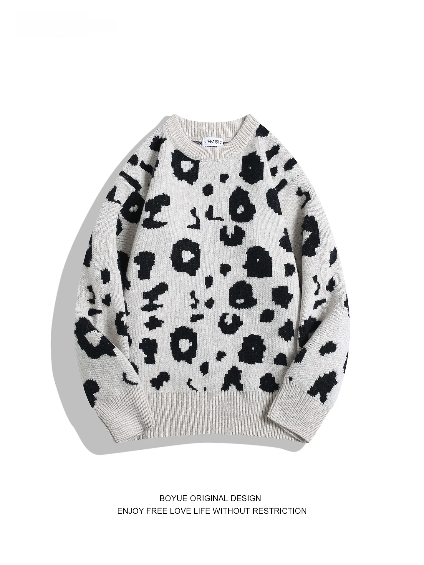 Свитер BOYUE в американском стиле, модный, утепленный, с круглым вырезом, вязаный, для мужчин и женщин, повседневный, модный, для ношения под одеждой, с леопардовым принтом
Свитер BOYUE в американском стиле, модный, утепленный, с круглым вырезом, вязаный, для мужчин и женщин, повседневный, модный, для ношения под одеждой, с леопардовым принтом
