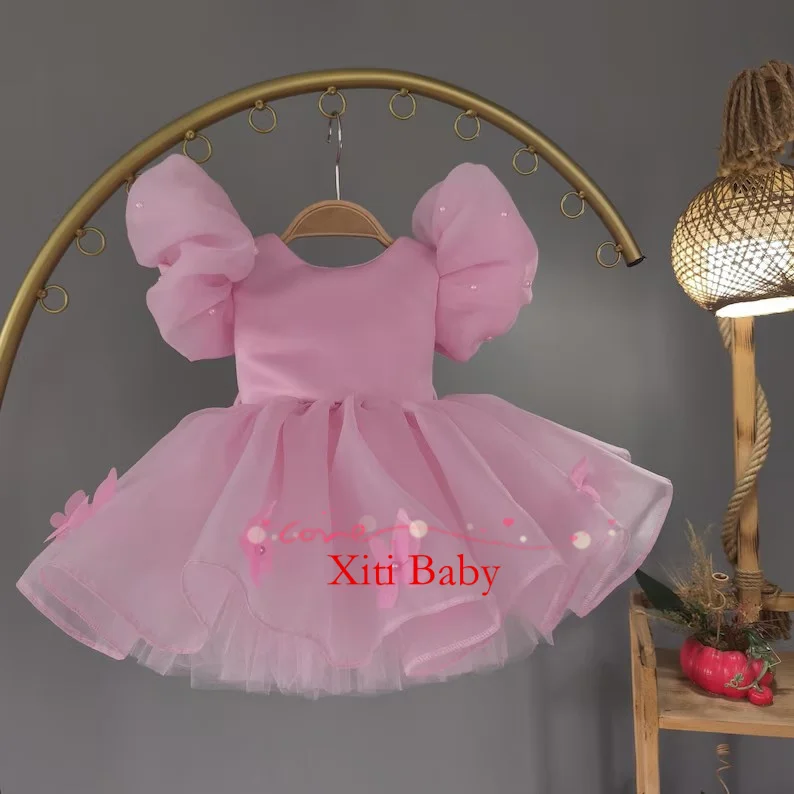 Pink Flower Girl Dress First Communion Baptism Baby Dress Special Occasion Wedding Birthday Prom Gown Puffy with Pearls Pageant
Pink Flower Girl Dress First Communion Baptism Baby Dress Special Occasion Wedding Birthday Prom Gown Puffy with Pearls Pageant
