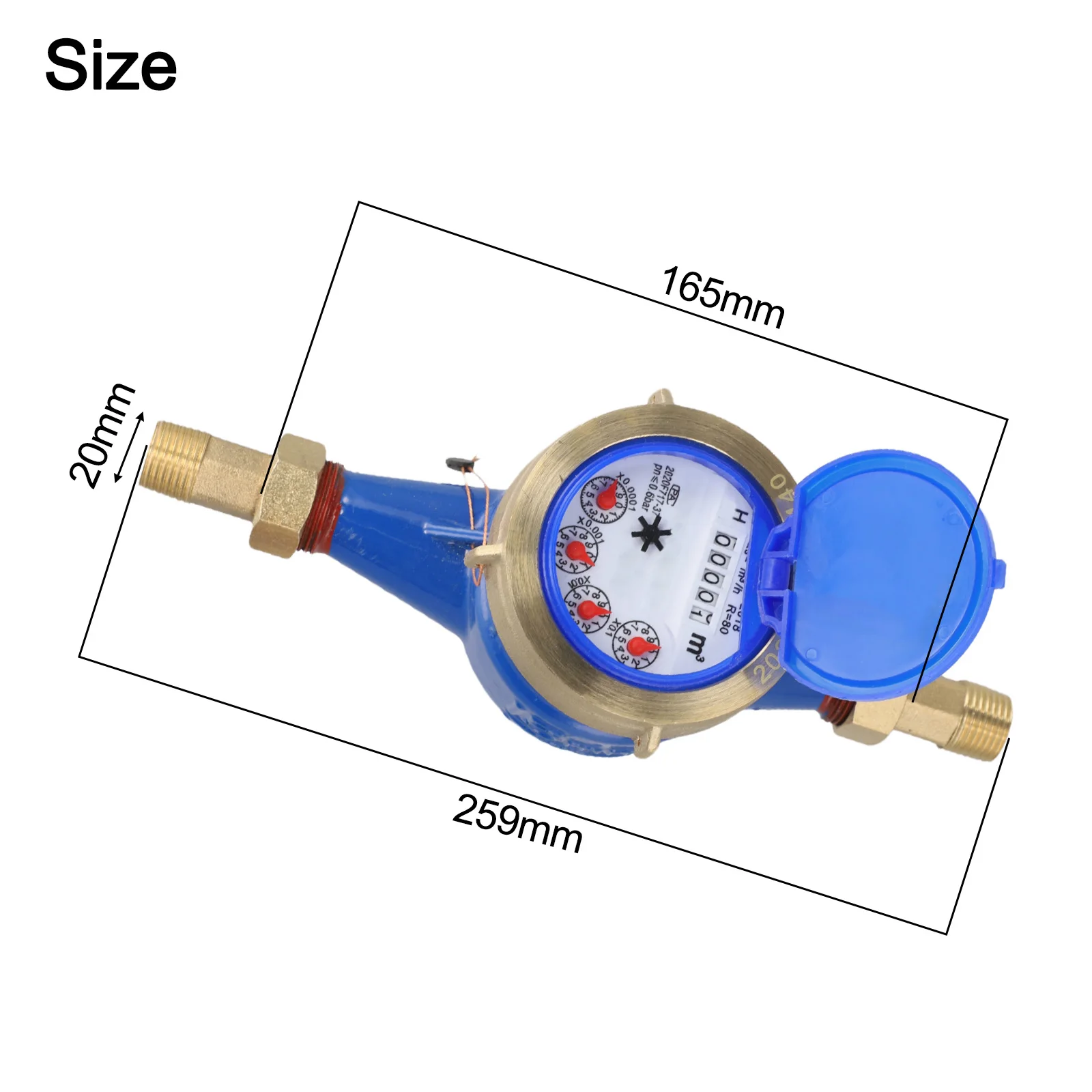 1pc DN15 Dry Type Water Meter 4-Pointer Measurement Leak-Proof Water Meter For ROTOR Type Digital Water Meter Copper Connector
1pc DN15 Dry Type Water Meter 4-Pointer Measurement Leak-Proof Water Meter For ROTOR Type Digital Water Meter Copper Connector