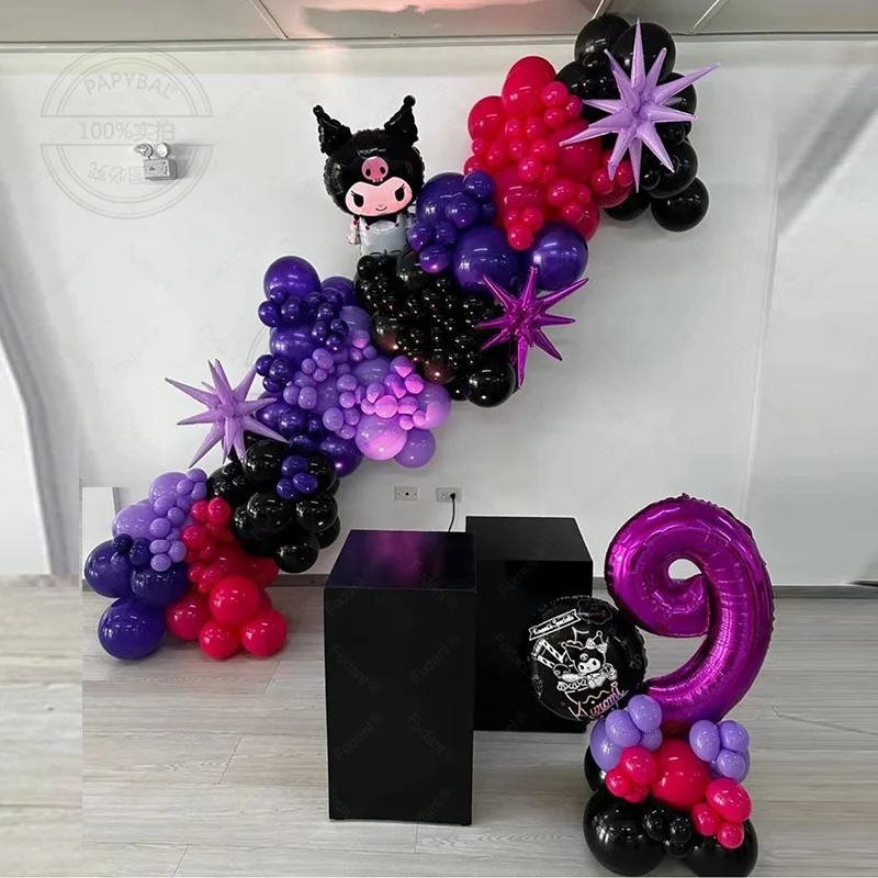 198pcs Sanrio Kuromi Themed Party Decoration Balloon Arch Kit Black Purple Latex Balloon for Girl Kid Birthday Party Decoration
198pcs Sanrio Kuromi Themed Party Decoration Balloon Arch Kit Black Purple Latex Balloon for Girl Kid Birthday Party Decoration
