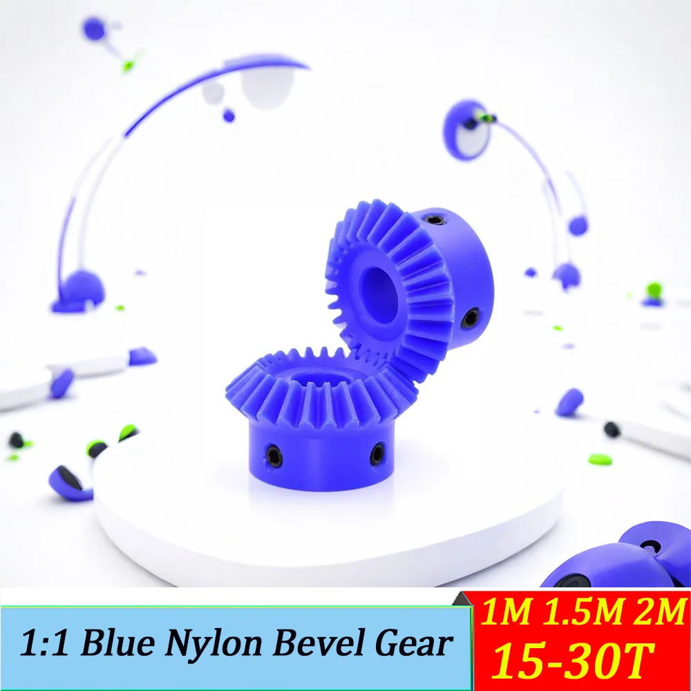 1:1 Blue Nylon Bevel Gear 1M 5-30T 4/5/6/8/10/12mm Bore 90 Degrees Keyway Straight Tooth for Machinery
1:1 Blue Nylon Bevel Gear 1M 5-30T 4/5/6/8/10/12mm Bore 90 Degrees Keyway Straight Tooth for Machinery