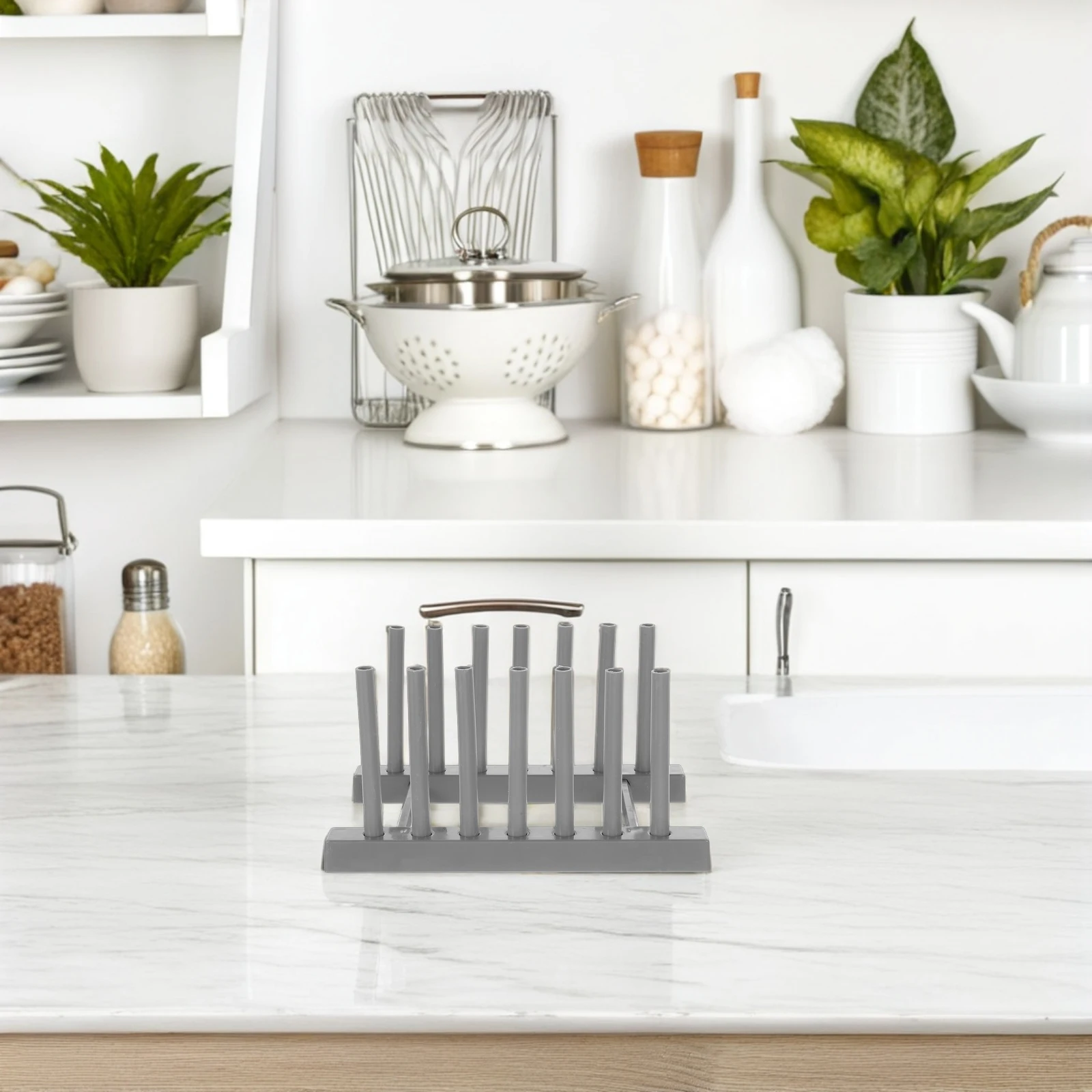 Plastic Dish Drainer Drying Rack Saving Dish Holder Pot Cover Lid Organizer Kitchen Storage Rack Pot Cover Holder 
Plastic Dish Drainer Drying Rack Saving Dish Holder Pot Cover Lid Organizer Kitchen Storage Rack Pot Cover Holder