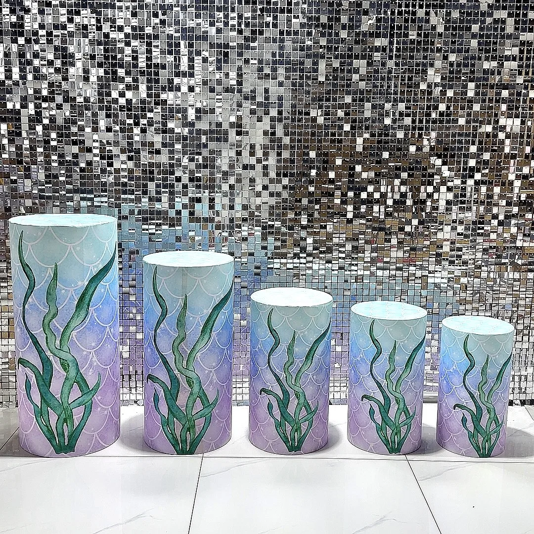 5set/Unit Mermaid Under the Water Theme Pedestal Covers for Birthday Party Decor, Elastic Cloth Baby Shower Wedding Props
5set/Unit Mermaid Under the Water Theme Pedestal Covers for Birthday Party Decor, Elastic Cloth Baby Shower Wedding Props