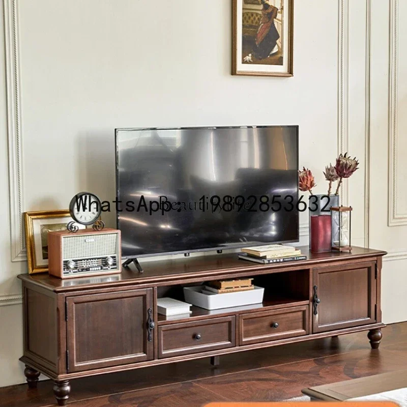 Simple American walnut all solid wood TV cabinet living room furniture floor cabinet
Simple American walnut all solid wood TV cabinet living room furniture floor cabinet