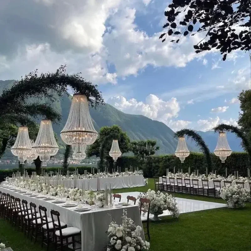240CM high luxury modern semi-circular arch flower rack, with pendant light, central walkway, ceiling crystal hanging propsdecor
240CM high luxury modern semi-circular arch flower rack, with pendant light, central walkway, ceiling crystal hanging propsdecor
