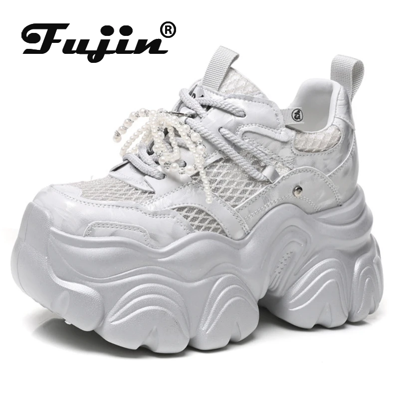 Fujin/9 см воздушная сетка из синтетической кожи, блестящие повседневные вулканизированные полые летние массивные кроссовки на платформе, женская обувь на танкетке
Fujin/9 см воздушная сетка из синтетической кожи, блестящие повседневные вулканизированные полые летние массивные кроссовки на платформе, женская обувь на танкетке