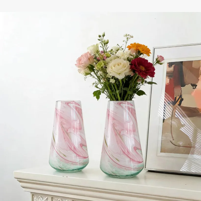 DSA Glazed marble pattern vase feeling flower hydroponic glass flower ornament new Chinese flower arrangement
DSA Glazed marble pattern vase feeling flower hydroponic glass flower ornament new Chinese flower arrangement