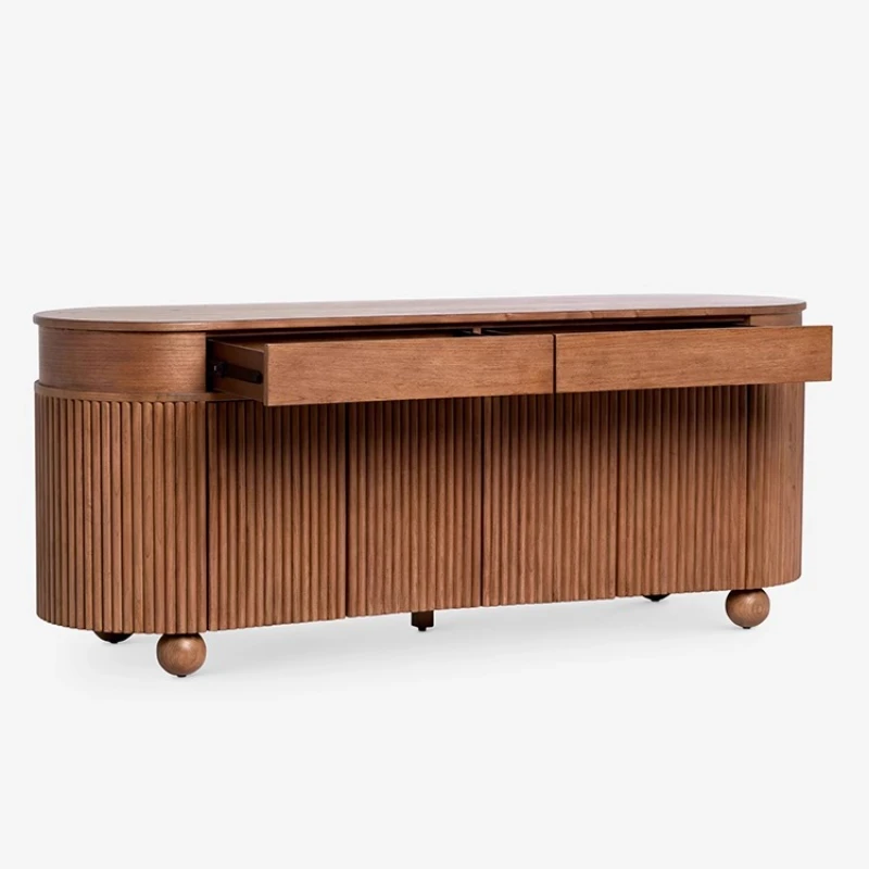 French medieval solid wood dining side cabinet, integrated storage storage cabinet against the wall
French medieval solid wood dining side cabinet, integrated storage storage cabinet against the wall
