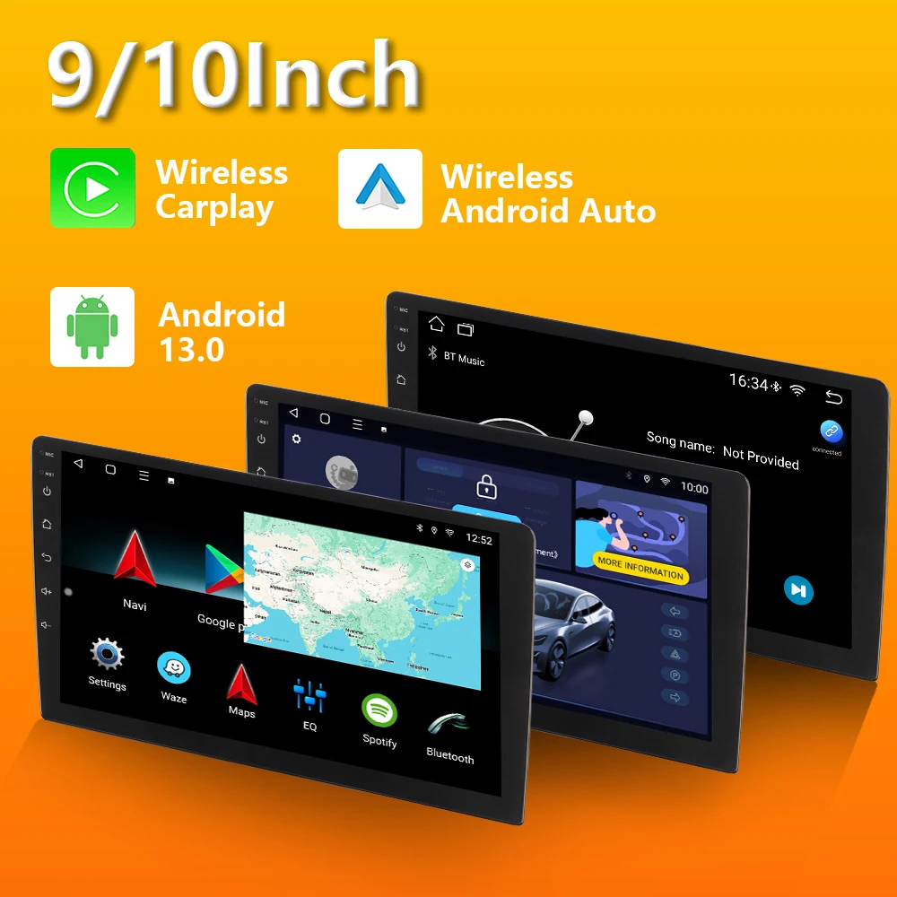 Car Radio 9/10 Inch Touch ScreenGPS Rearview Camera Wireless Autoradio Multimedia Video Player Carplay Android 13/12 MP5 MP3
Car Radio 9/10 Inch Touch ScreenGPS Rearview Camera Wireless Autoradio Multimedia Video Player Carplay Android 13/12 MP5 MP3