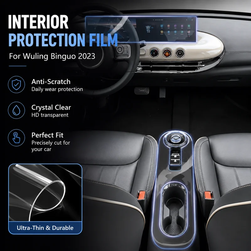 Interior Protection Film For Wuling Binguo 2023 Navigation Screen and Gear Shift Console Clear Cover, Replacement Parts
Interior Protection Film For Wuling Binguo 2023 Navigation Screen and Gear Shift Console Clear Cover, Replacement Parts
