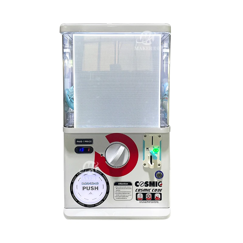 Капсульные игрушки Mystery Toys Мини-машина гашапона со светящимся плакатом Игры с монетоприемником Аркадный торговый автомат с капсулами 
Капсульные игрушки Mystery Toys Мини-машина гашапона со светящимся плакатом Игры с монетоприемником Аркадный торговый автомат с капсулами