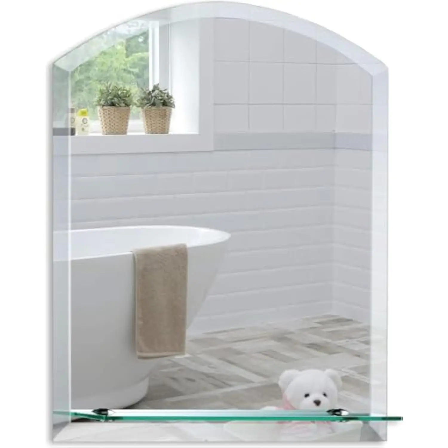 Mood Arch Bathroom Mirror with Shelf, Wall Mounted, (24 X 18 英寸) Frameless Modern & Stylish Design with Contemporary Bevelle
Mood Arch Bathroom Mirror with Shelf, Wall Mounted, (24 X 18 英寸) Frameless Modern & Stylish Design with Contemporary Bevelle