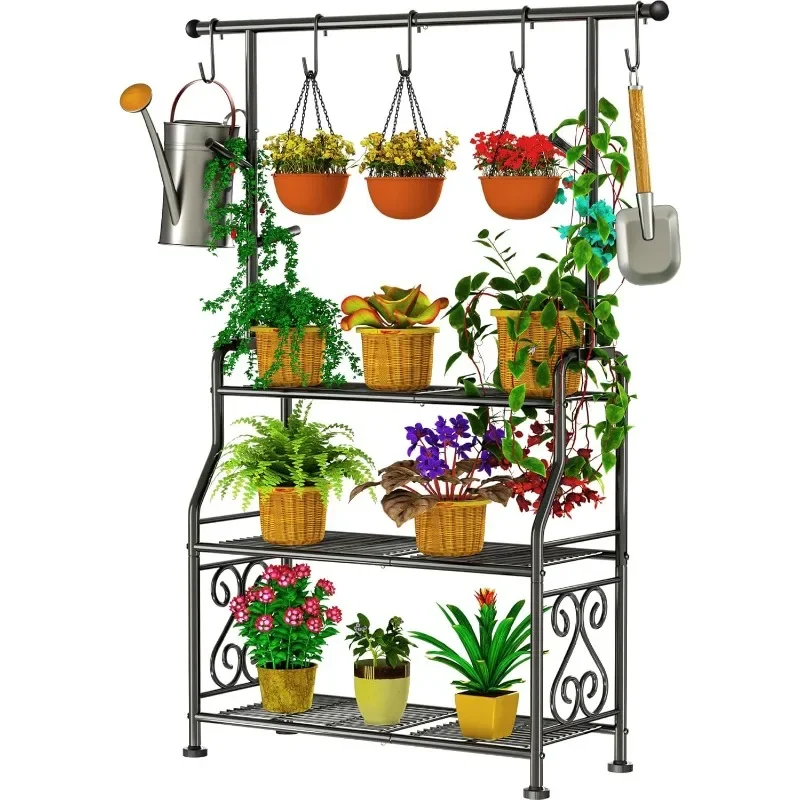 Plant Stand Indoor Outdoor, 3-Tier Heavy Duty Metal Shelves, Display up to 14 Multiple Plants
Plant Stand Indoor Outdoor, 3-Tier Heavy Duty Metal Shelves, Display up to 14 Multiple Plants