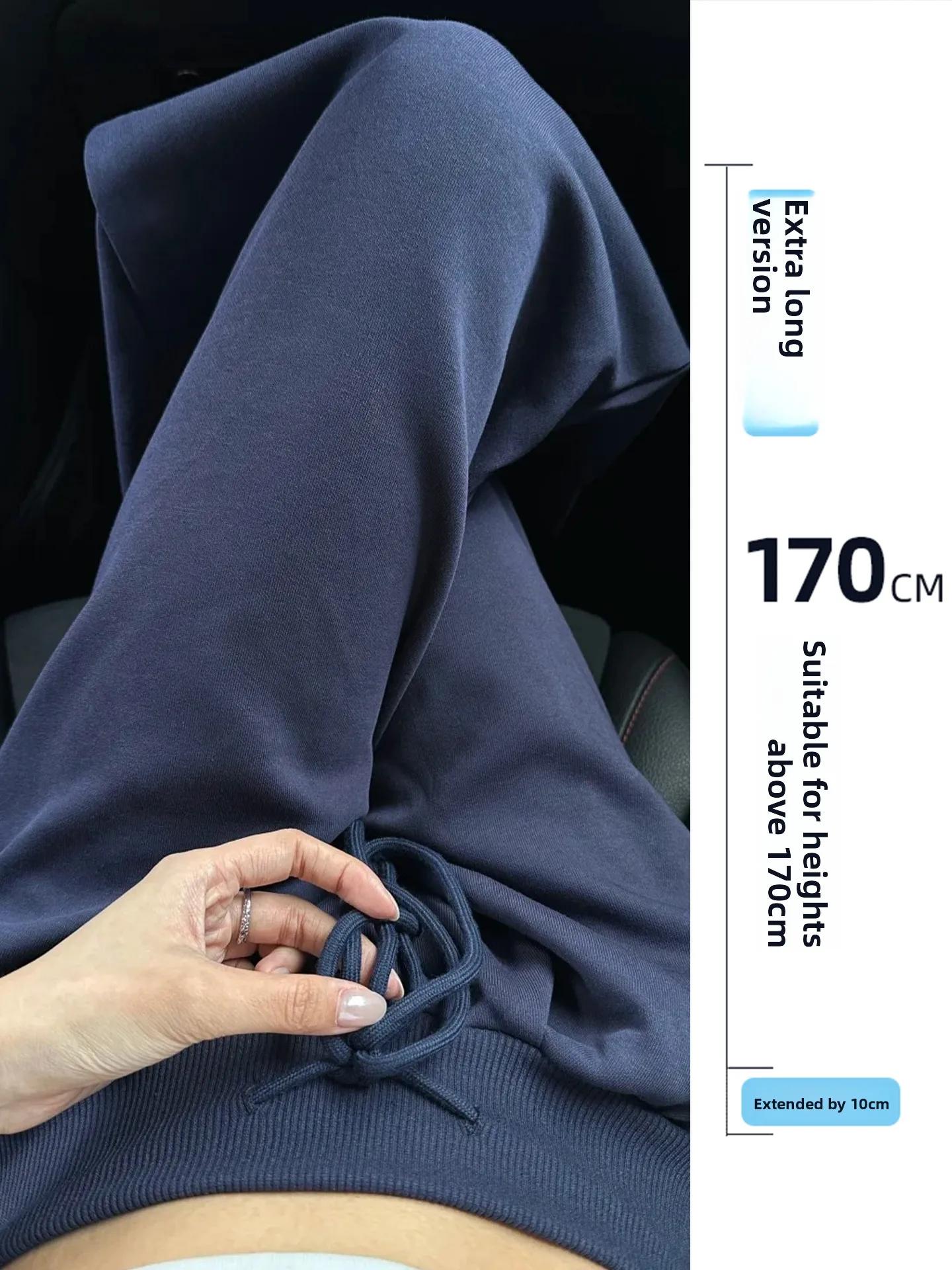 Tall Women's Loose Fit Drawstring Folded Hem Sweatpants American Style Dark Blue Sporty Pants Drapey Straight Leg Trousers
Tall Women's Loose Fit Drawstring Folded Hem Sweatpants American Style Dark Blue Sporty Pants Drapey Straight Leg Trousers