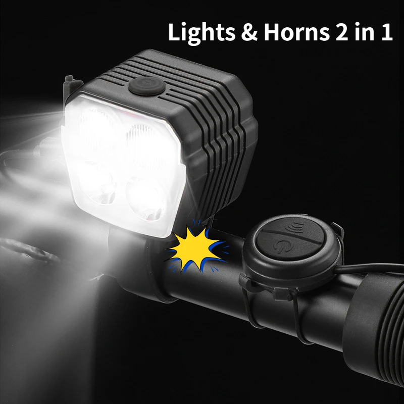 Bike Lights Mountain Road Bike Lighting Horn Lights Night Riding High Bright Warning Lights bicycle accessories
Bike Lights Mountain Road Bike Lighting Horn Lights Night Riding High Bright Warning Lights bicycle accessories