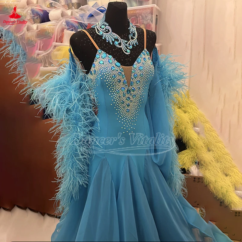 Customize Female Social Dance Performance Clothing Waltz Foxtrot Quickstep Ballroom Dance Competition Big Swing Dresses
Customize Female Social Dance Performance Clothing Waltz Foxtrot Quickstep Ballroom Dance Competition Big Swing Dresses