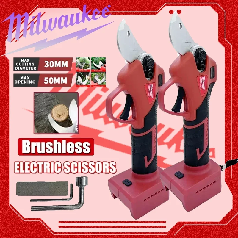 Бесщеточный электрический секатор Milwaukee, 4 передачи, беспроводной ручной секатор для обрезки садовых кустарников, ветвей деревьев, резак для батареи 18 В 20 В
Бесщеточный электрический секатор Milwaukee, 4 передачи, беспроводной ручной секатор для обрезки садовых кустарников, ветвей деревьев, резак для батареи 18 В 20 В