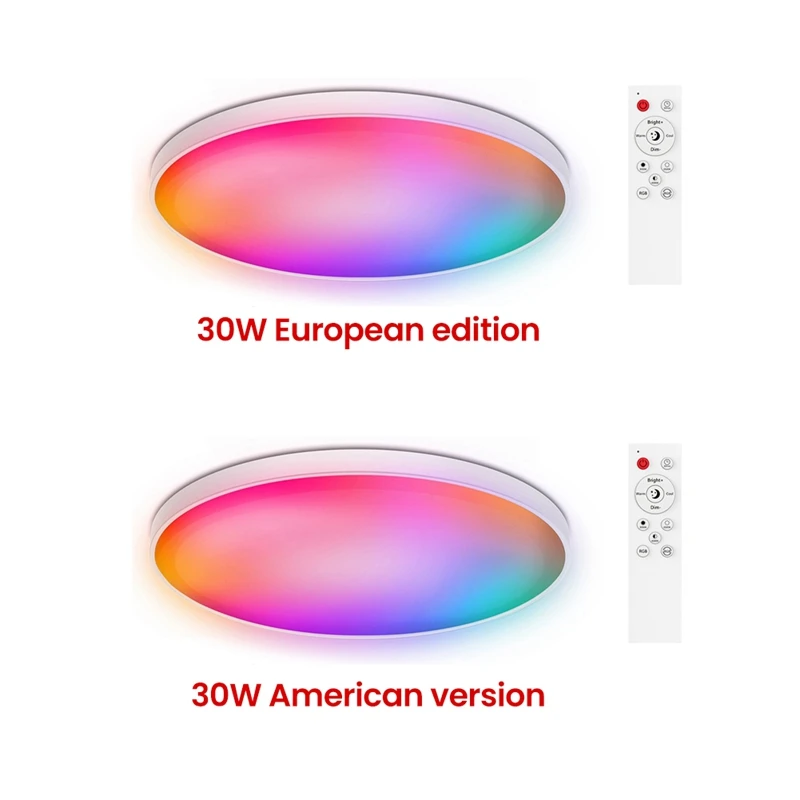 ABKD Smart Ceiling Lamp Wifi Bluetooth Remote Control Rgbcw Dimming Color Ceiling Lamp Simple Three-Proof Ceiling Lamp
ABKD Smart Ceiling Lamp Wifi Bluetooth Remote Control Rgbcw Dimming Color Ceiling Lamp Simple Three-Proof Ceiling Lamp