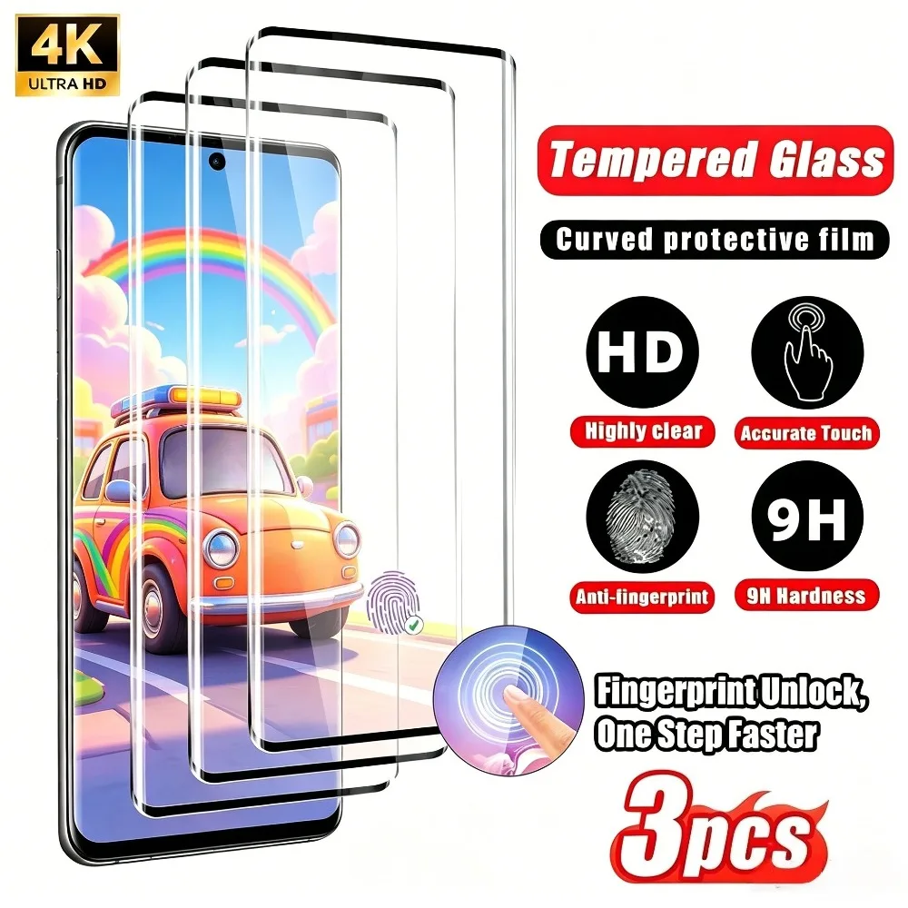 3Pcs HD Full Cover Tempered Glass for Samsung Galaxy S26 S23 S25 Ultra S24 S22 S21 S20 Plus S25 S24 FE Curved Screen Protector
3Pcs HD Full Cover Tempered Glass for Samsung Galaxy S26 S23 S25 Ultra S24 S22 S21 S20 Plus S25 S24 FE Curved Screen Protector