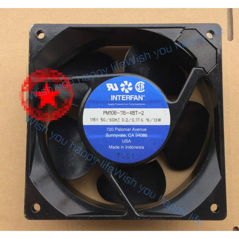 L... for INTERFAN PM106-115-4BT-2 115V 16 / 13W 12CM axial flow cooling fan
L... for INTERFAN PM106-115-4BT-2 115V 16 / 13W 12CM axial flow cooling fan