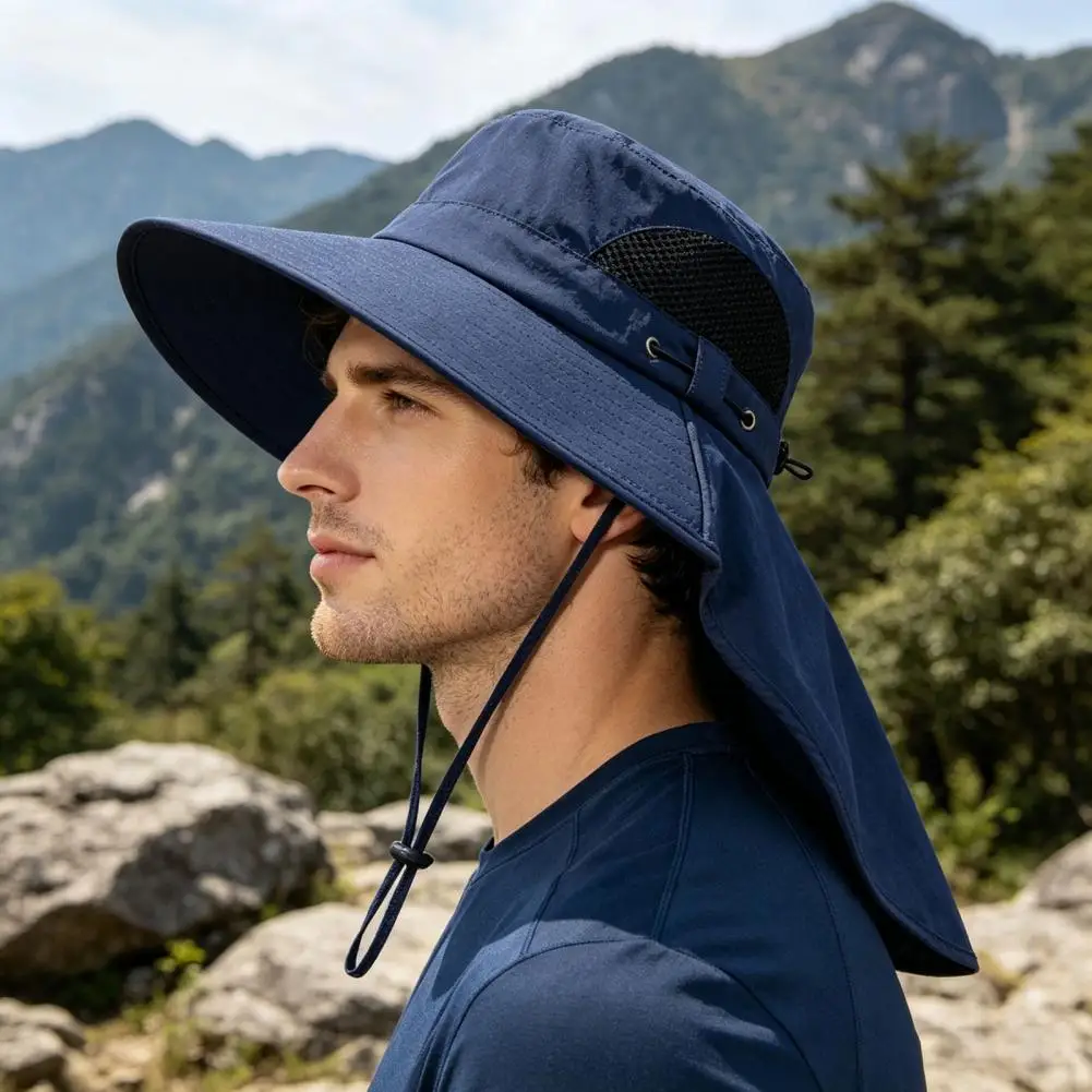 Outdoor Mountaineering Hat Wide Brim UV Protection Breathable Mesh Adjustable Rope Windproof Fishing Hiking Camping
Outdoor Mountaineering Hat Wide Brim UV Protection Breathable Mesh Adjustable Rope Windproof Fishing Hiking Camping