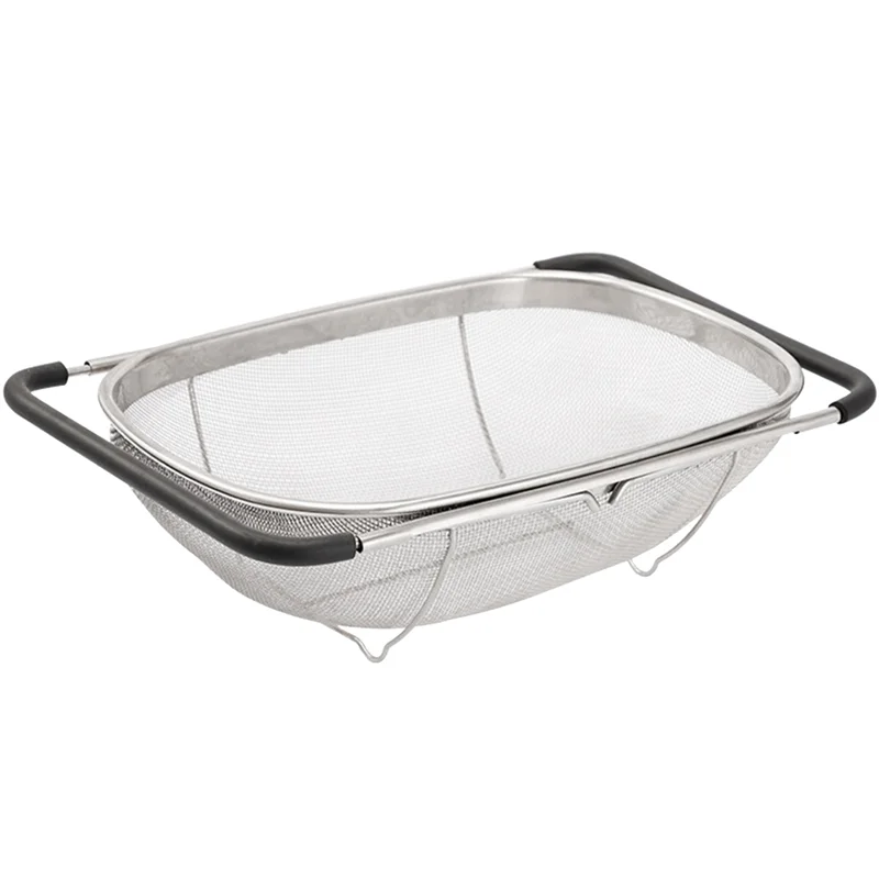A95I-Stainless Steel Telescopic Strainer Basket, Vegetable Fruit Strainers,Rubber Handle Kitchen Sink Strainer Basket Tool
A95I-Stainless Steel Telescopic Strainer Basket, Vegetable Fruit Strainers,Rubber Handle Kitchen Sink Strainer Basket Tool