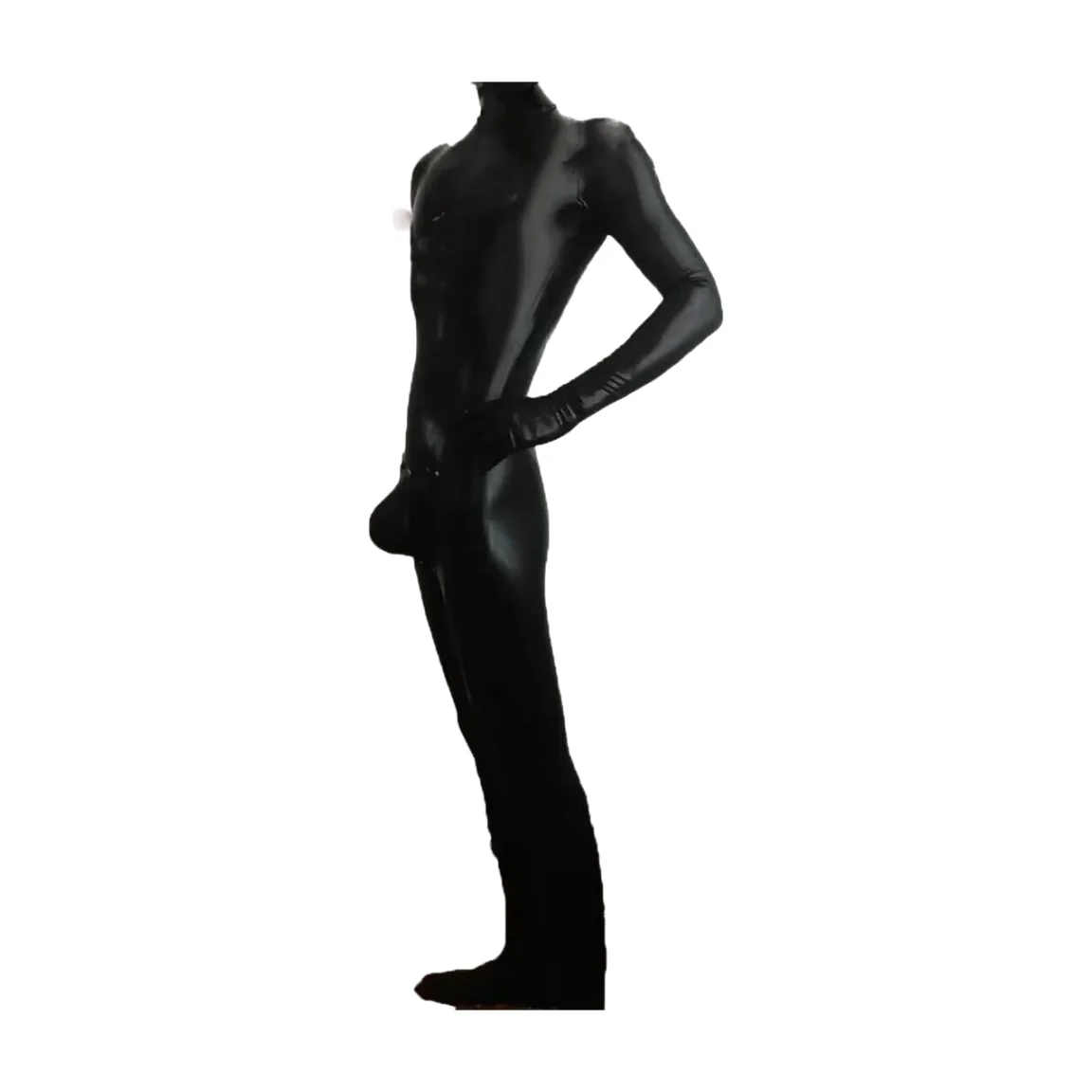Latex catsuit with gloves socks Ring crotch hole with codpiece no zip neck entry
Latex catsuit with gloves socks Ring crotch hole with codpiece no zip neck entry