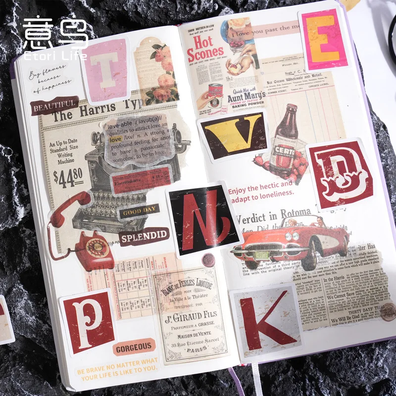 Journal Decoration Alphabet Stickers Box Set Vintage Colorful English Letters Material for Scrapbook Craft Creative Supply
Journal Decoration Alphabet Stickers Box Set Vintage Colorful English Letters Material for Scrapbook Craft Creative Supply