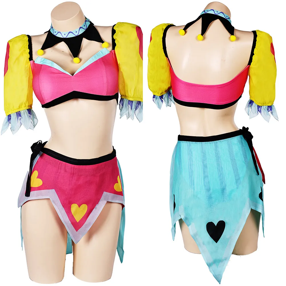 Fizzarolli Swimsuit Cosplay Clown Tail Bikini Necklace Anime Roleplay Beach Swimwear Costume Set Halloween Carnival Party Suit
Fizzarolli Swimsuit Cosplay Clown Tail Bikini Necklace Anime Roleplay Beach Swimwear Costume Set Halloween Carnival Party Suit