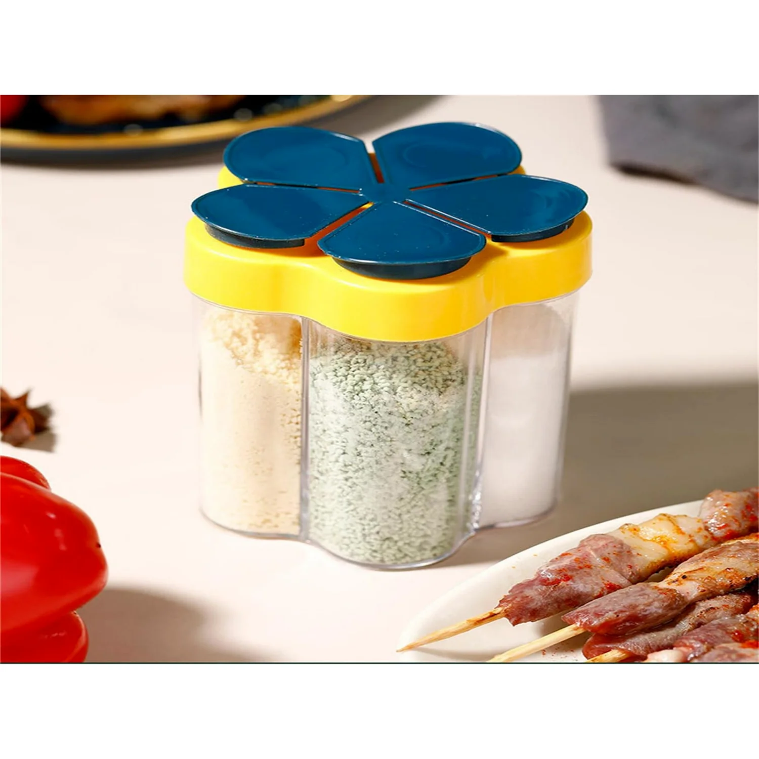 1 Pc Five-In-One Kitchen Seasoning Box Seasoning Bottle Salt Can Msg Seasoning Seasoning Box Household Multi-Color Optional Seas
1 Pc Five-In-One Kitchen Seasoning Box Seasoning Bottle Salt Can Msg Seasoning Seasoning Box Household Multi-Color Optional Seas