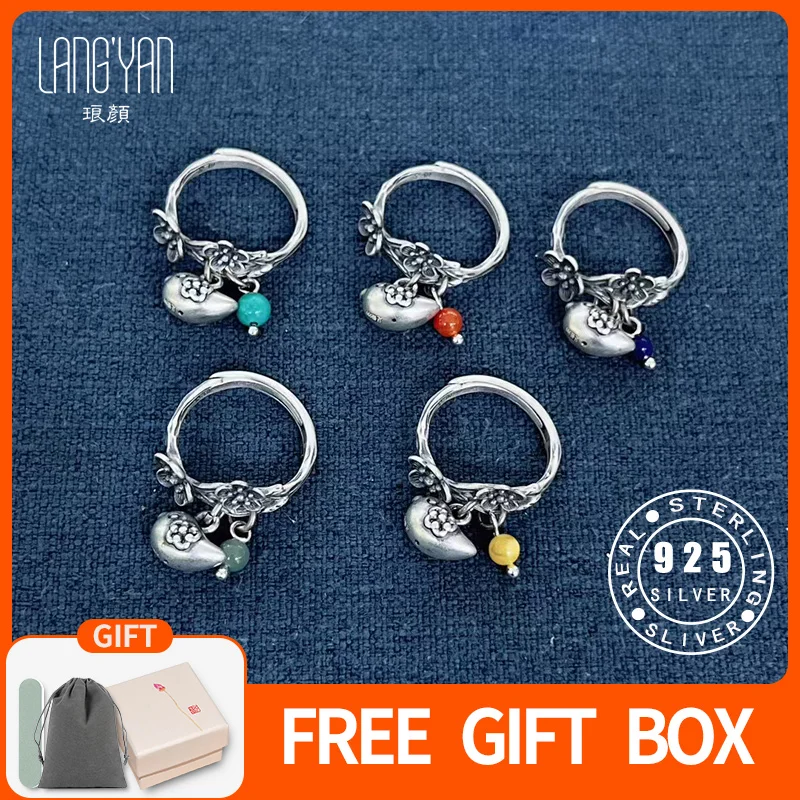 Langyan Real 925 Sterling Silver Flower Bird Ring Chinese Vintage Style Branch Enwinding Adjustable Jewelry Gift for Women JZ171
Langyan Real 925 Sterling Silver Flower Bird Ring Chinese Vintage Style Branch Enwinding Adjustable Jewelry Gift for Women JZ171