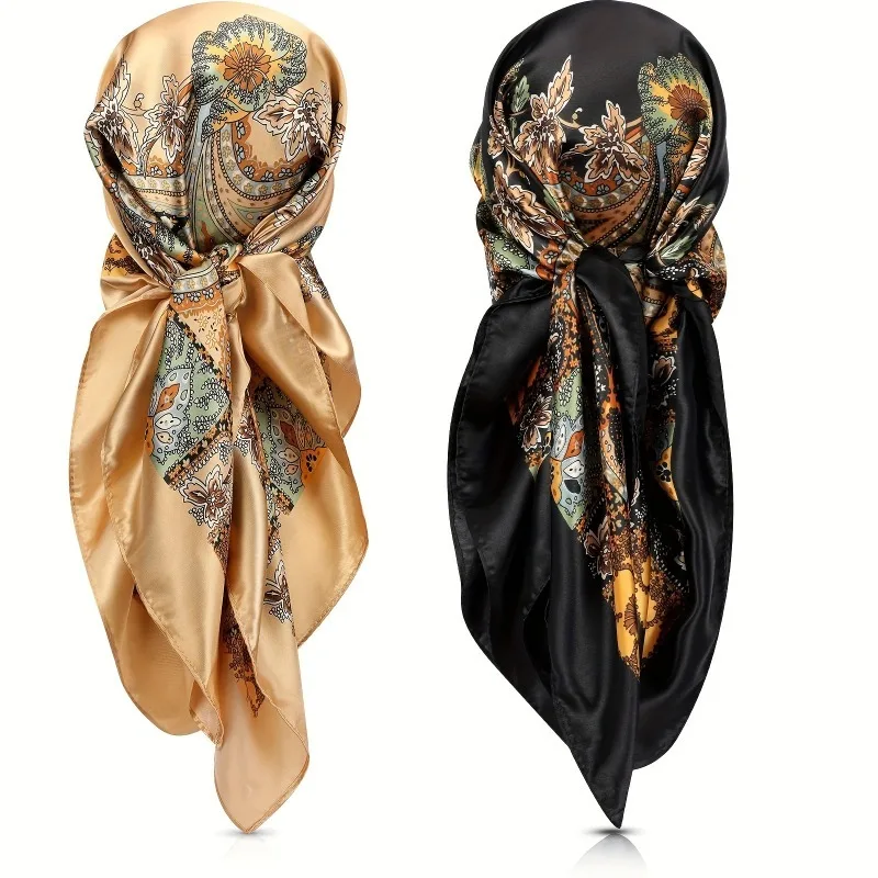 2pcs Leopard Print Color Block Head Scarf Elegant Versatile Bandana Hair Wrap for Women
2pcs Leopard Print Color Block Head Scarf Elegant Versatile Bandana Hair Wrap for Women