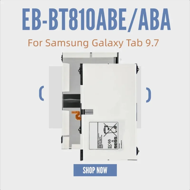 3.85V 4000mAh EB-BT810ABE/ABA For Samsung Galaxy Tab 9.7 T815C T815 T813 T819C SM-T810 SM-T817A Laptop Battery
3.85V 4000mAh EB-BT810ABE/ABA For Samsung Galaxy Tab 9.7 T815C T815 T813 T819C SM-T810 SM-T817A Laptop Battery