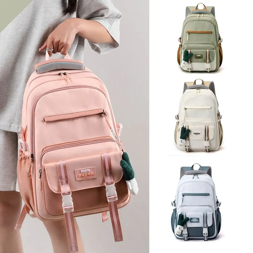 Fashion Nylon Large Student School Bag Waterproof Capacity Backpack Korean Style With Cute Pendants Schoolbag Women Men
Fashion Nylon Large Student School Bag Waterproof Capacity Backpack Korean Style With Cute Pendants Schoolbag Women Men