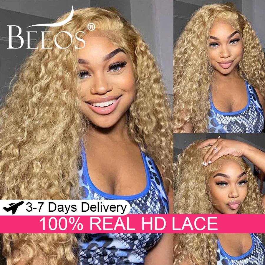 Ultra Fitted #27 Honey Blonde Curly Wigs Human Hair 13x6 HD Lace Frontal Wigs Water Wave 30 in Colored Wigs Remy Hair For Women
Ultra Fitted #27 Honey Blonde Curly Wigs Human Hair 13x6 HD Lace Frontal Wigs Water Wave 30 in Colored Wigs Remy Hair For Women