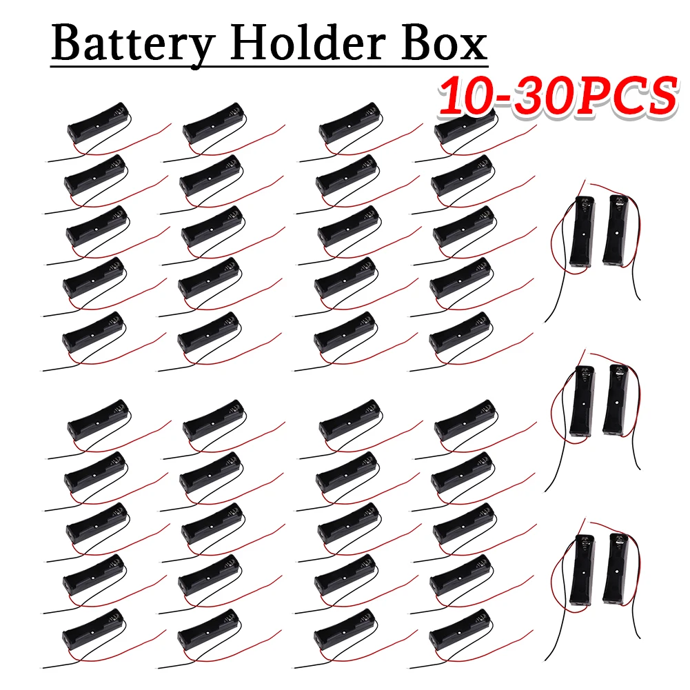 Brand New 10 Pcs 18650 Battery 3.6~4.2V Clip Holder Box Case Black 
Brand New 10 Pcs 18650 Battery 3.6~4.2V Clip Holder Box Case Black