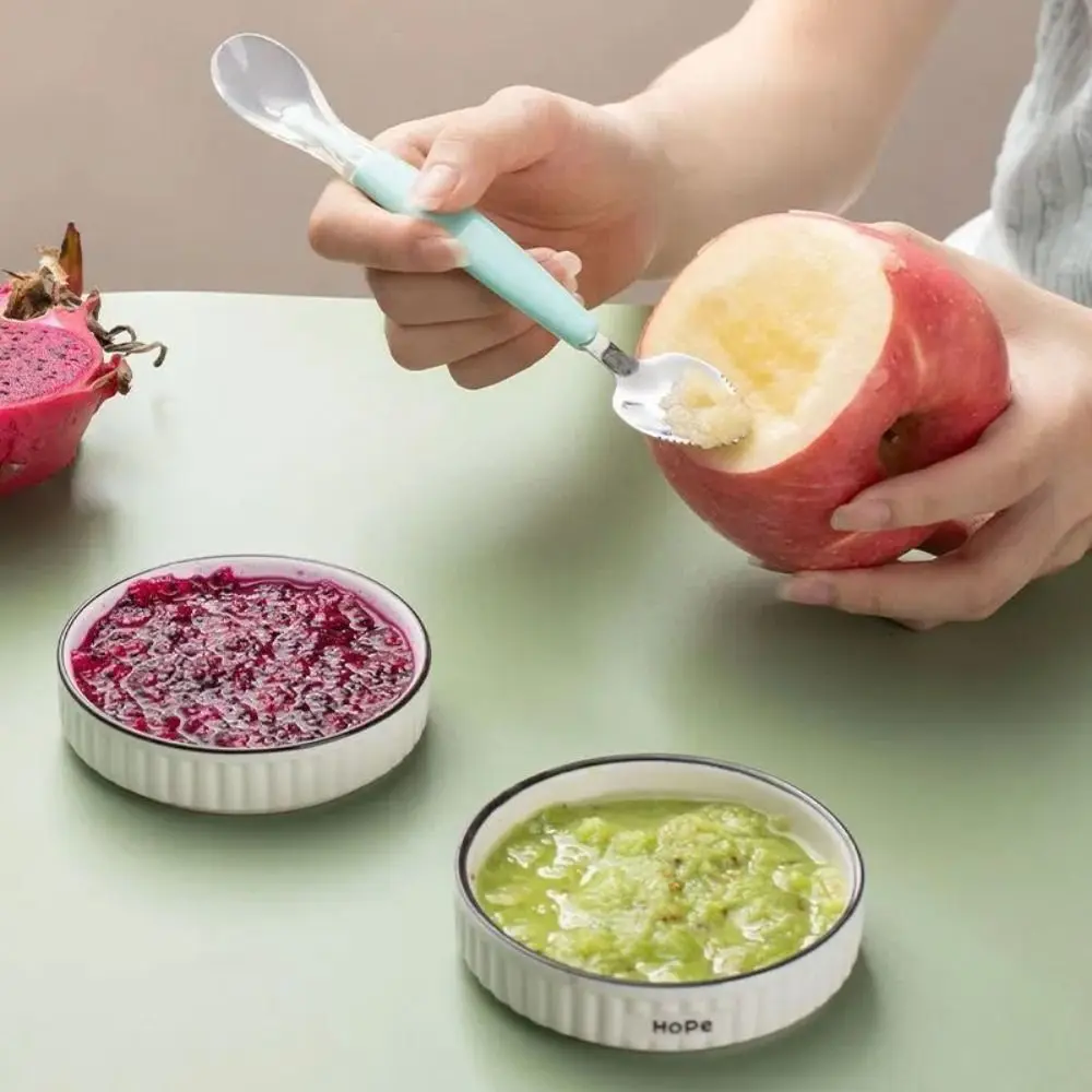 Double Head Cutlery Feeding Spoon Silicone Multifunctional Fruit Scraping Mud Spoon Stainless Steel Complementary Food Spoon
Double Head Cutlery Feeding Spoon Silicone Multifunctional Fruit Scraping Mud Spoon Stainless Steel Complementary Food Spoon