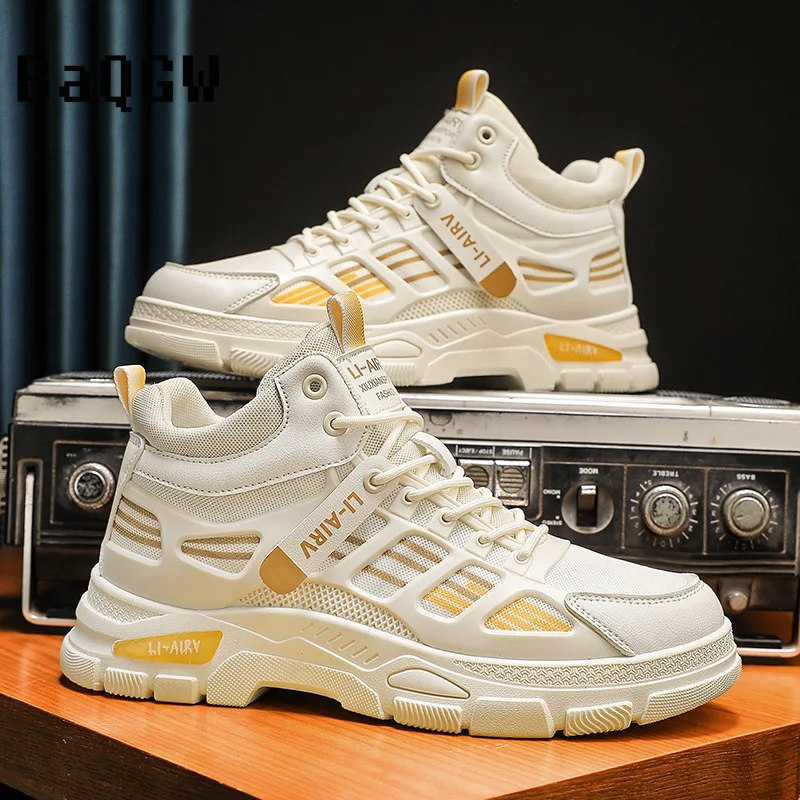 2023 Autumn Winter Fashion Designer Men's High-tops Sneakers Breathable Comfortable Outdoor Running Sport Shoes Student Lace-up
2023 Autumn Winter Fashion Designer Men's High-tops Sneakers Breathable Comfortable Outdoor Running Sport Shoes Student Lace-up