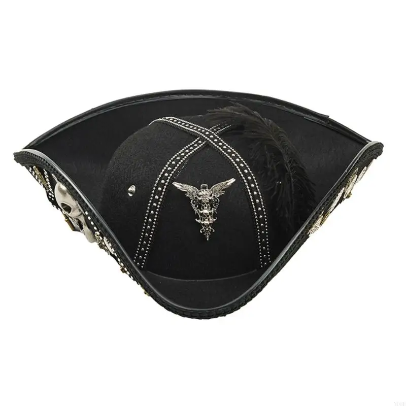 Classical Black Pirate Hat With Trim Decors Adult Pirate Hat Perfect For Halloween Dressing Up And Themed Event Y08E
Classical Black Pirate Hat With Trim Decors Adult Pirate Hat Perfect For Halloween Dressing Up And Themed Event Y08E