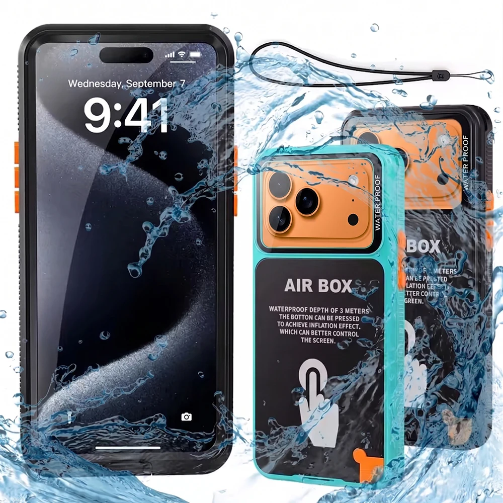 IP68 Waterproof Phone Case For iPhone 17 16 15 14 Pro Max Plus Underwater Taking Shockproof Dustproof Swimming Diving Cover
IP68 Waterproof Phone Case For iPhone 17 16 15 14 Pro Max Plus Underwater Taking Shockproof Dustproof Swimming Diving Cover