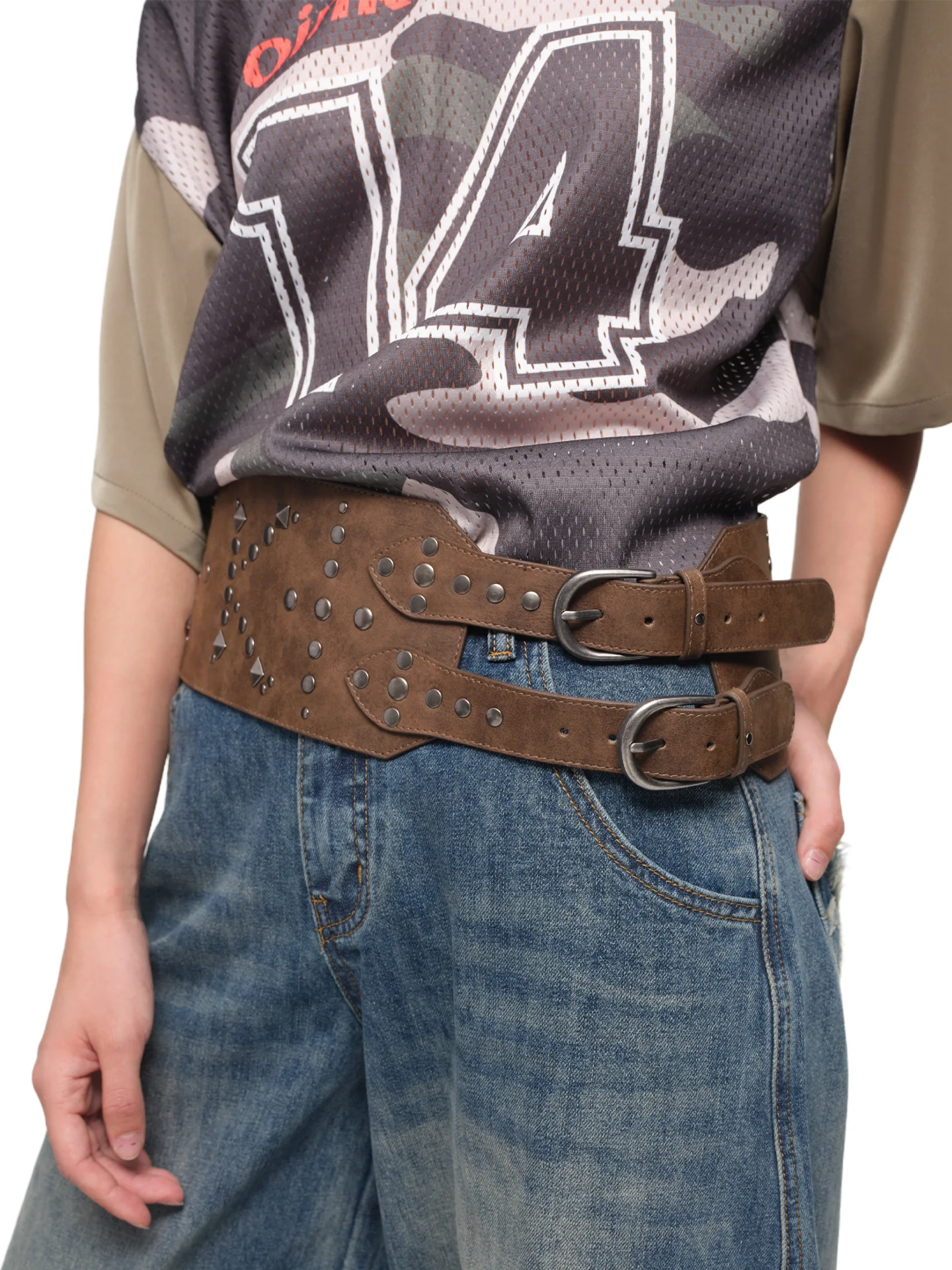 Oink Oink Rivet Letter Wide Waist Belt Wasteland Style Mermaid Waist Seal Simple Accessory for Winter Season
Oink Oink Rivet Letter Wide Waist Belt Wasteland Style Mermaid Waist Seal Simple Accessory for Winter Season