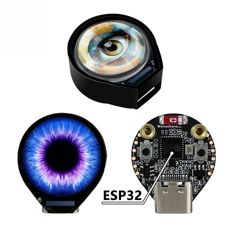 ESP32 C3 development board electronic eye 0.71 inch round LCD watch display, electronic writing wheel eye
ESP32 C3 development board electronic eye 0.71 inch round LCD watch display, electronic writing wheel eye