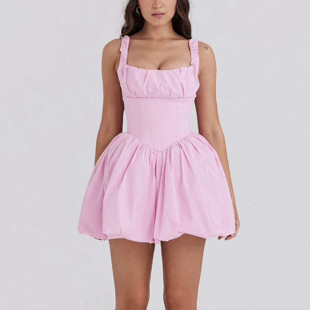 Summer One-Piece Set A Line Short Dress Sexy Party Holiday Backless Verstidos Women Pleated Mini Corset Dress Elegant Lady Robe
Summer One-Piece Set A Line Short Dress Sexy Party Holiday Backless Verstidos Women Pleated Mini Corset Dress Elegant Lady Robe