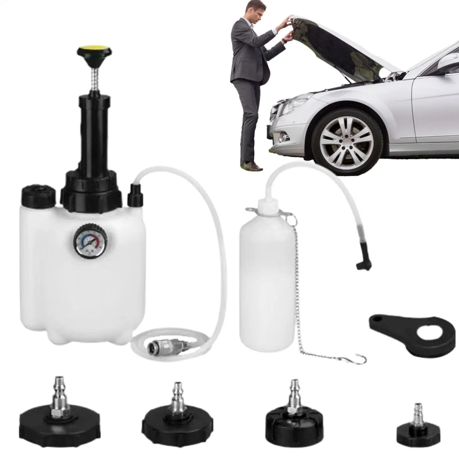 3L Car Manual Brake Fluid Bleeder Kit Vacuum Brake Pressure Fluid Pump Pneumatic Brake Bleeder Professional Brake Flush Machine
3L Car Manual Brake Fluid Bleeder Kit Vacuum Brake Pressure Fluid Pump Pneumatic Brake Bleeder Professional Brake Flush Machine