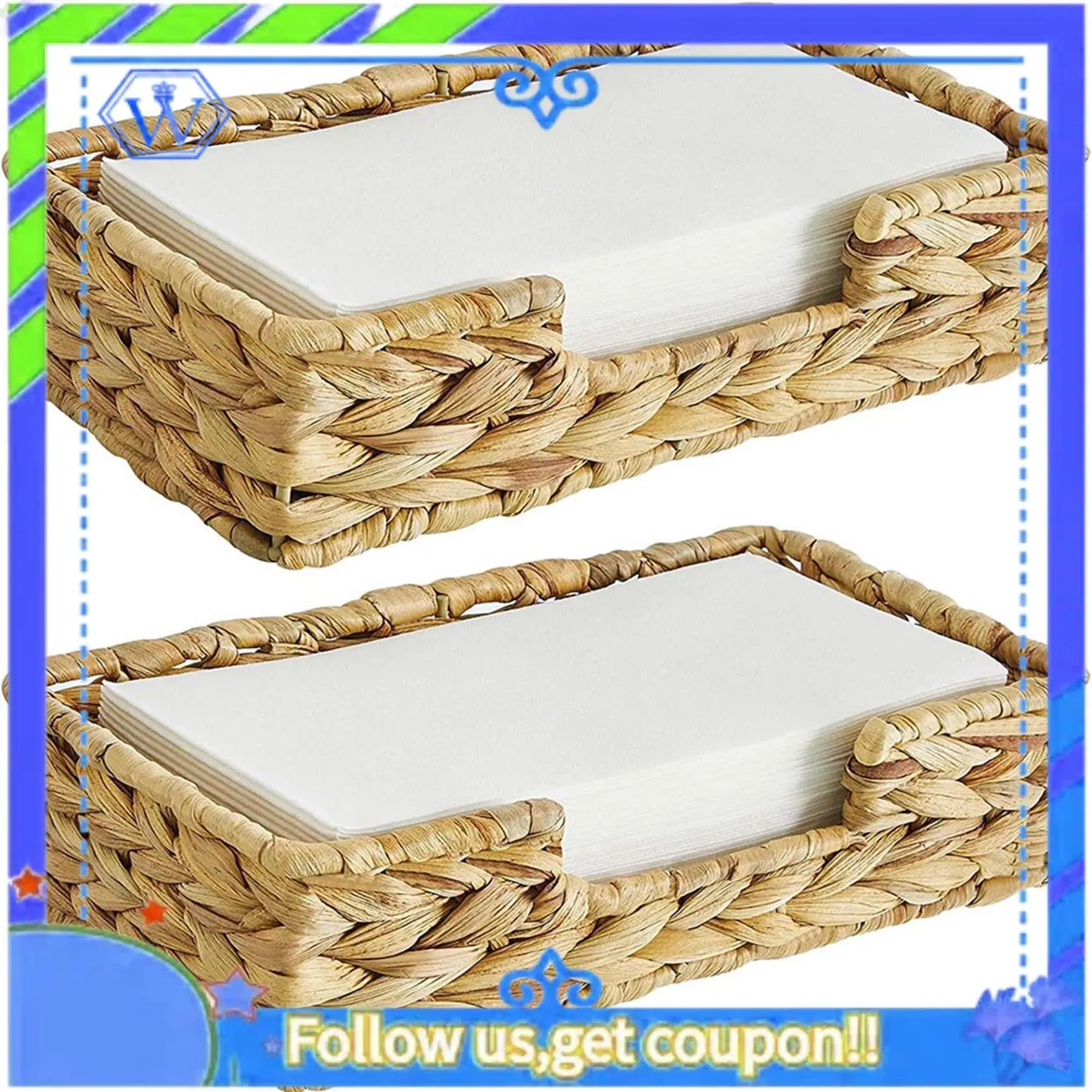 A55P-6PCS Bathroom Disposable Guest Towel Holder Long Seagrass Woven Rattan Wicker Table Hand Guest Towel Basket Tray,L 
A55P-6PCS Bathroom Disposable Guest Towel Holder Long Seagrass Woven Rattan Wicker Table Hand Guest Towel Basket Tray,L