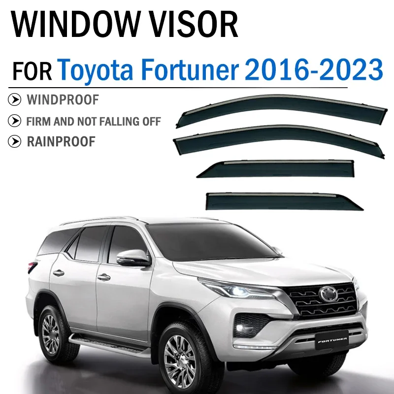 Car Accessories FOR Toyota Fortuner 2016-2023 Car Window Visors Deflectoe Viso Shade Sun Rain Guard Windows Air Awnings
Car Accessories FOR Toyota Fortuner 2016-2023 Car Window Visors Deflectoe Viso Shade Sun Rain Guard Windows Air Awnings