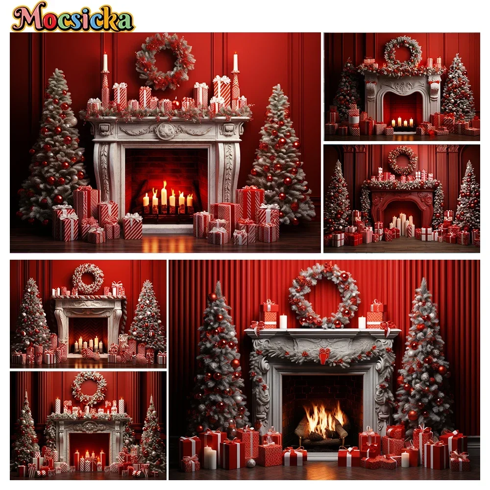 Mocsicka Winter Christmas Photography Background Red Theme Xmas Tree Holiday Party Family Portrait Photo Backdrops Studio
Mocsicka Winter Christmas Photography Background Red Theme Xmas Tree Holiday Party Family Portrait Photo Backdrops Studio