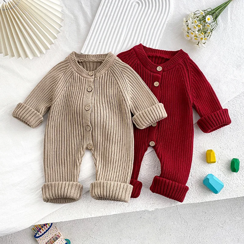 Unisex Baby Autumn Long Sleeve Knit Sweater Cute Newborn One-Piece Romper Infant Knitted Crawling Suit Baby Clothes Outdoor Wear
Unisex Baby Autumn Long Sleeve Knit Sweater Cute Newborn One-Piece Romper Infant Knitted Crawling Suit Baby Clothes Outdoor Wear